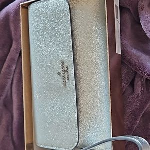 Kate Spate Medium Glitter Flap Phone Wallet